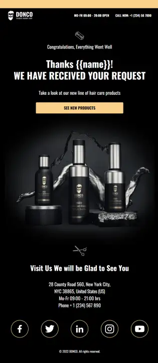 Donco Barbershop and Hairdresser Digital Business Card Website Mobile Ready - Image 2