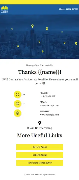 Jack King Real Estate Agent Digital Business Card Phone Ready Mobile Theme - Image 2