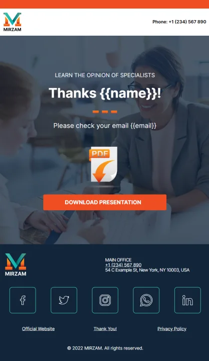 Mirzam Workman Comp Digital Download Digital Business Card Mobile Ready Theme - Image 2