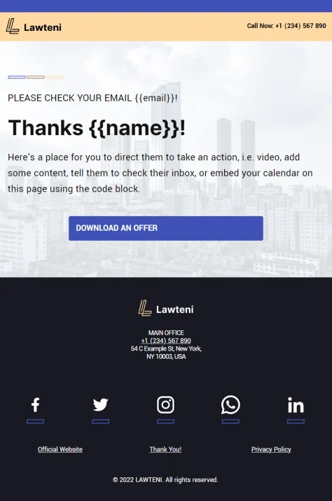 Lawteni Legal Solutions Digital Business Card Mobile Ready Website Theme - Image 2