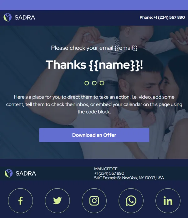 Sadra Family Law Consultation Digital Business Card Phone Ready Mobile Theme - Image 2