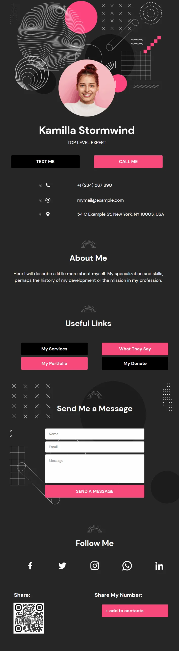 Kamilla Stormwind Phone Ready Mobile Website Theme