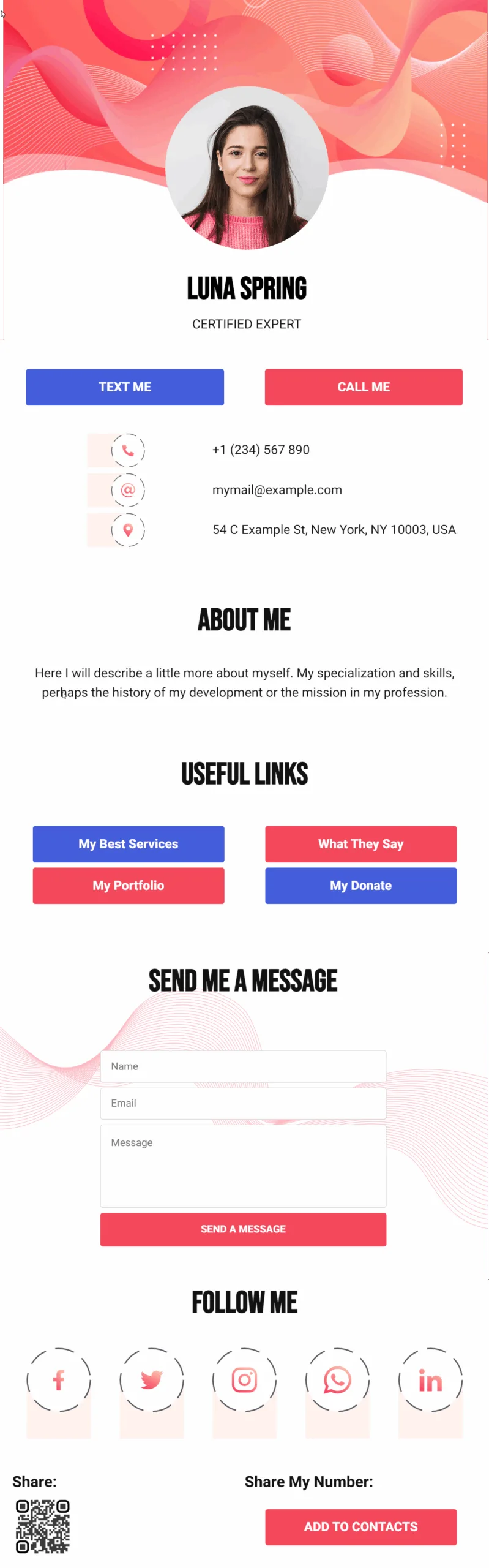 Luna Spring Mobile Website Theme